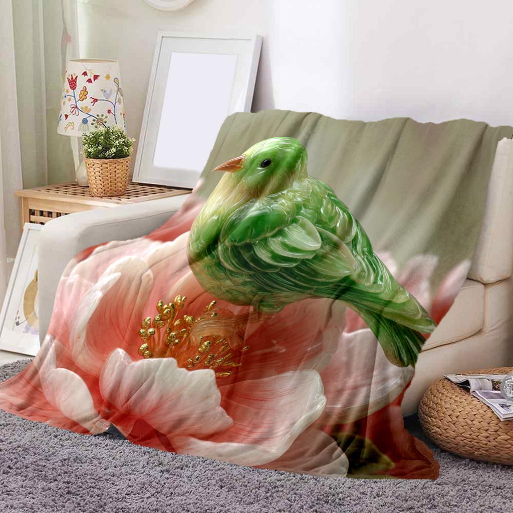 1Pc Cartoon Print Flannel Blanket, High Quality Comfortable for All Seasons, Home Decor, Warmth and Comfort, Perfect for Christmas Birthday Gift