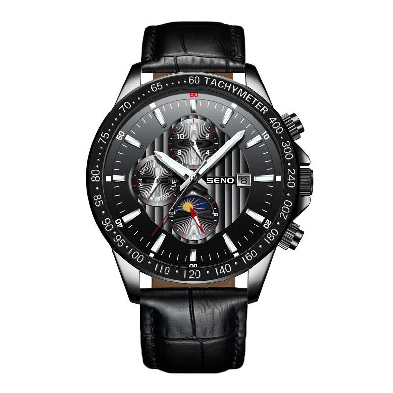 Men s Watch Fashion Calendar Quartz Large Dial Watch