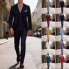 Erkek Slim Fit Takım Elbise, Tek Düğmeli Üç Parça Set, İş Düğün Partisi Resmi Takım Elbise, Ceket, Yelek ve Pantolon