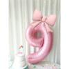 40inch Pink Digital Bowknot Bow Aluminum Foil Balloons for Girls Wedding Birthday Party Decor Number Party Photo Props Supply