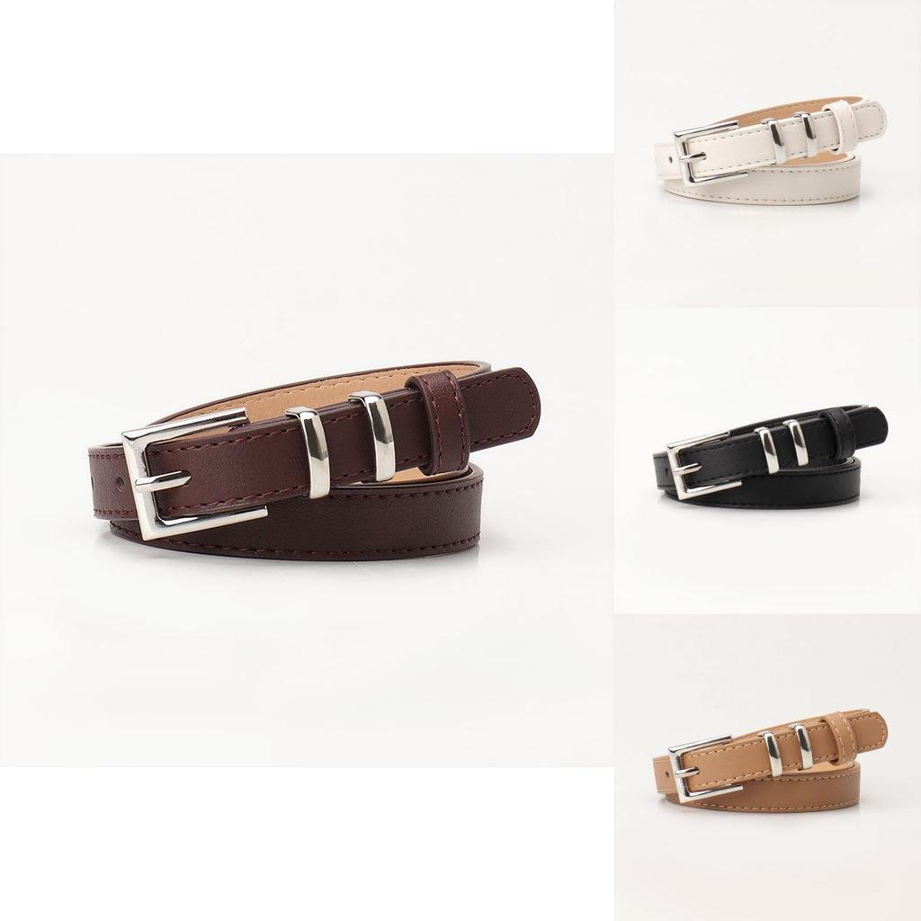 Fashionable Faux Leather Waist Belt With Pin Buckle For Retro Casual Style