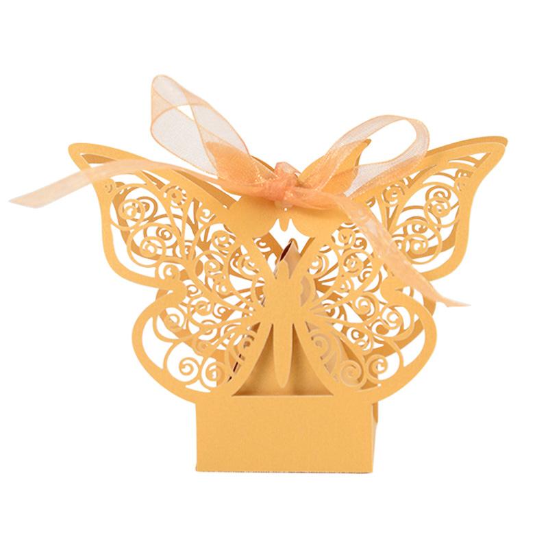 10/20pcs Butterfly Chocolate Candy Box Wedding Gifts for Guests Kids Birthday Party Decoration Supplies Baby Shower Gift Bags