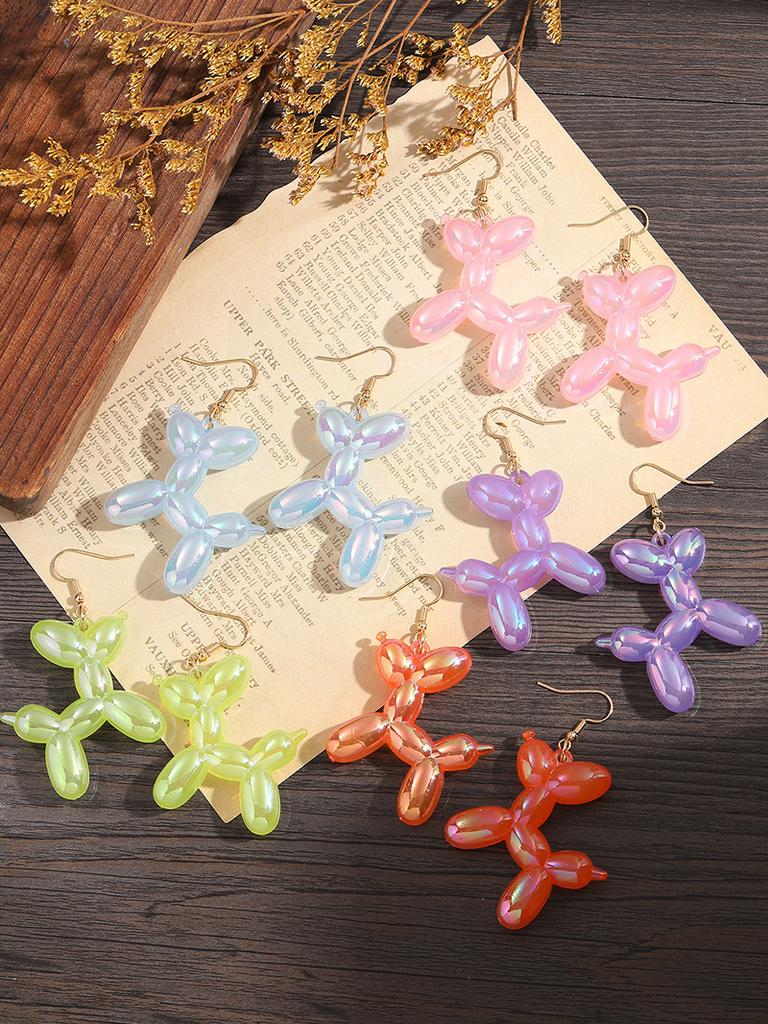 Neue Trendige Bunte Ballonhund Ohrringe für Damen Mädchen Tägliche Accessoires Party Kunst Ästhetik Schmuck Geschenk Mode Ohrhänger
