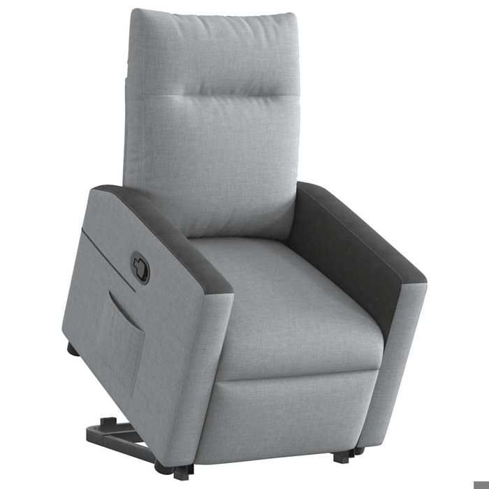 VidaXL Recliner Light Grey Fabric 3324052
