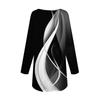 Women's Fashion Casual Long Sleeve  Print Round Neck Pullover Top Blouse