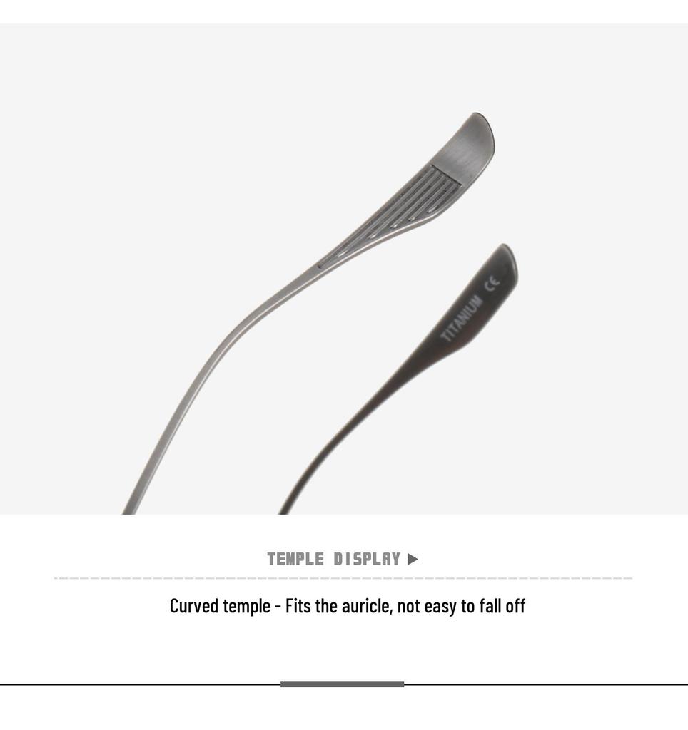 Retro Square Frame Pure Titanium Glasses for Science & Engineering - Large Frame, Myopia-Compatible