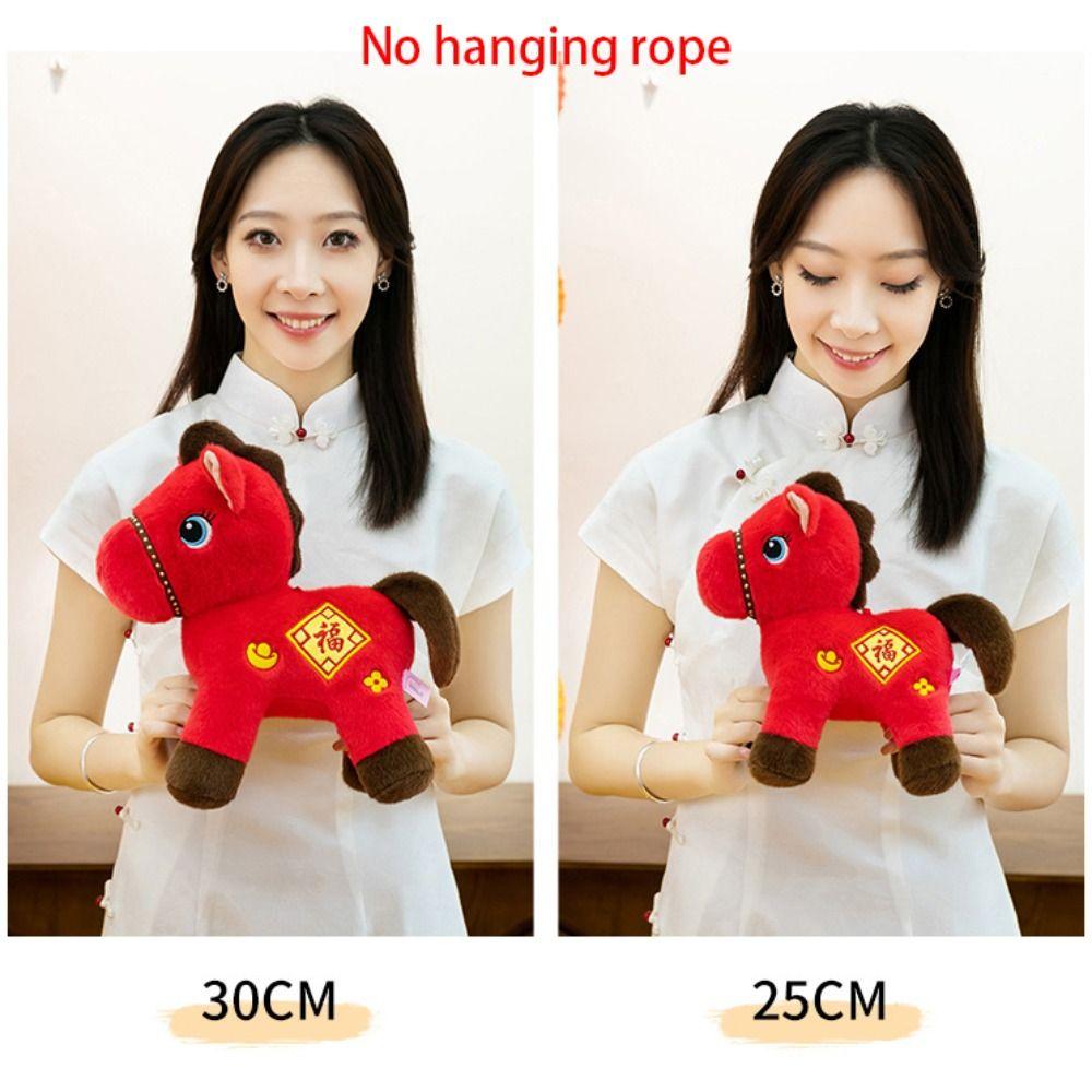 Mascot Dolls Plush Horse Keychain 2026 Year of Horse Stuffed Animal Keyring Birthday Gift