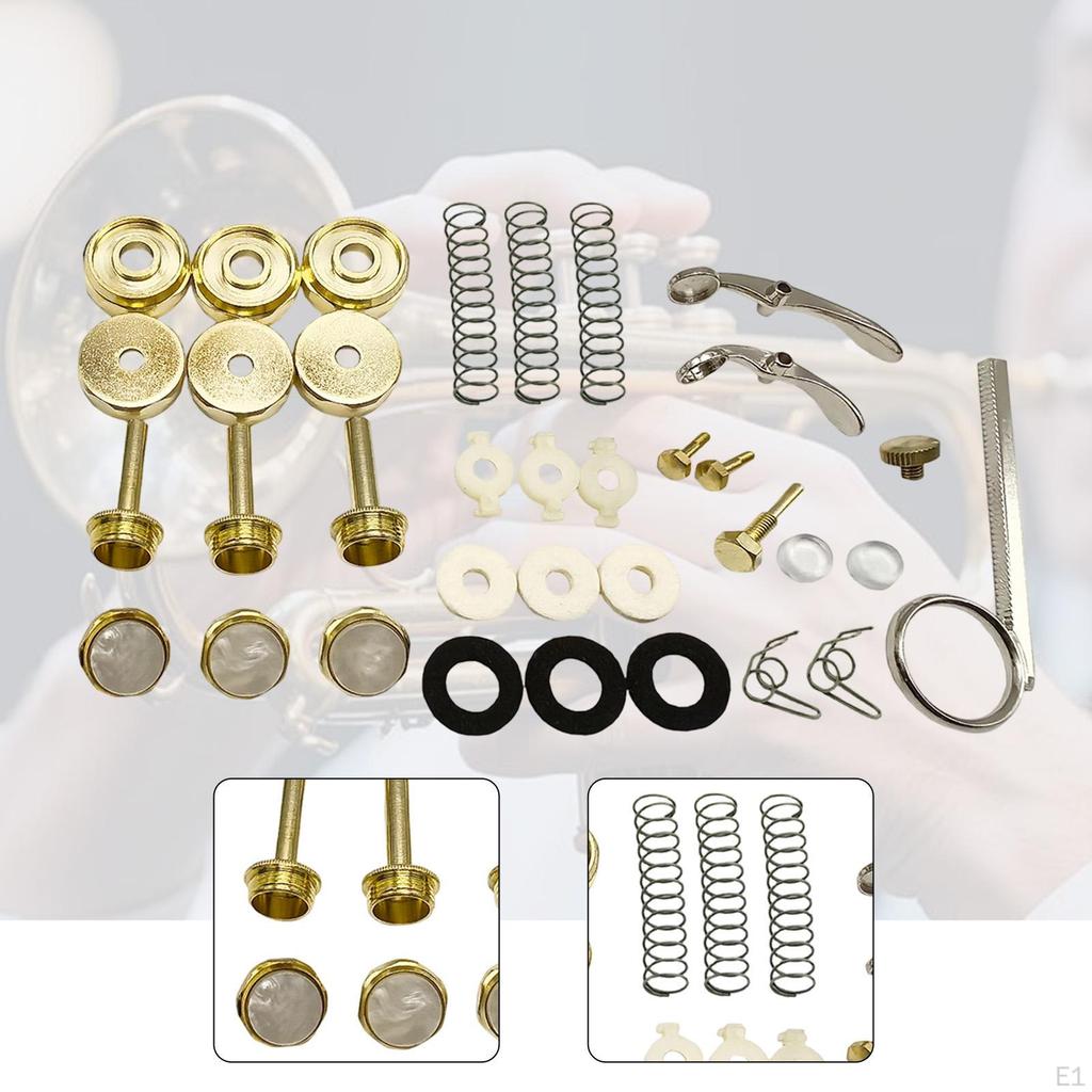 Kit di riparazione per tromba Manutenzione Pulsanti per dita per sistemi a chiavi di strumenti a fiato Tappo valvola