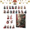 2025 Katze Weihnachten Adventskalender 24 Tage 2D Acryl Anhänger Countdown Kalender Niedliches Geschenk für Kinder Erwachsene Weihnachtsbaumschmuck