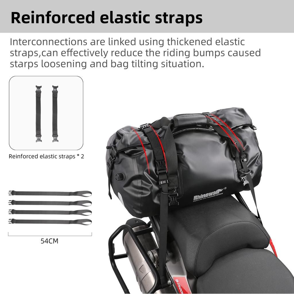 Rhinowalk Motorcycle Seat Dry Completely 45L Large Touring Carrier Air Valve Shoulder Belt Reflective Tape Easy to For Outdoor Motorcycle Dry Pack