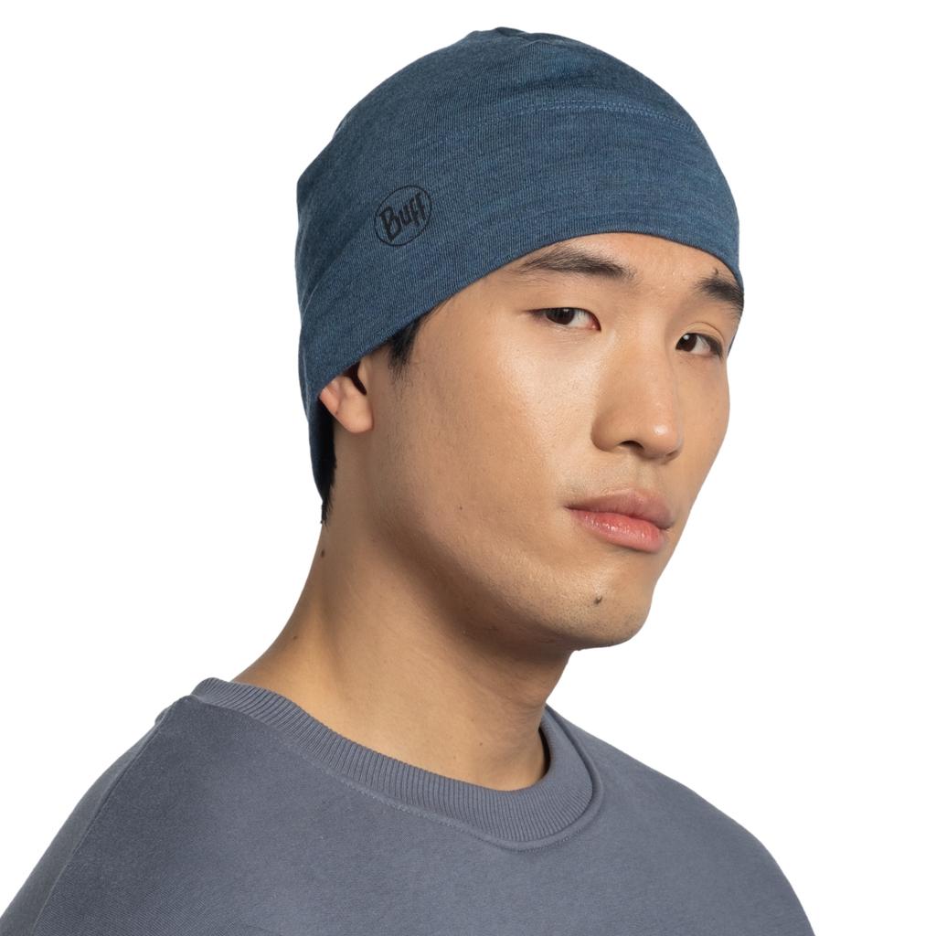 Buff Merino Midweight Hat Beanie, Unisex blue Cap