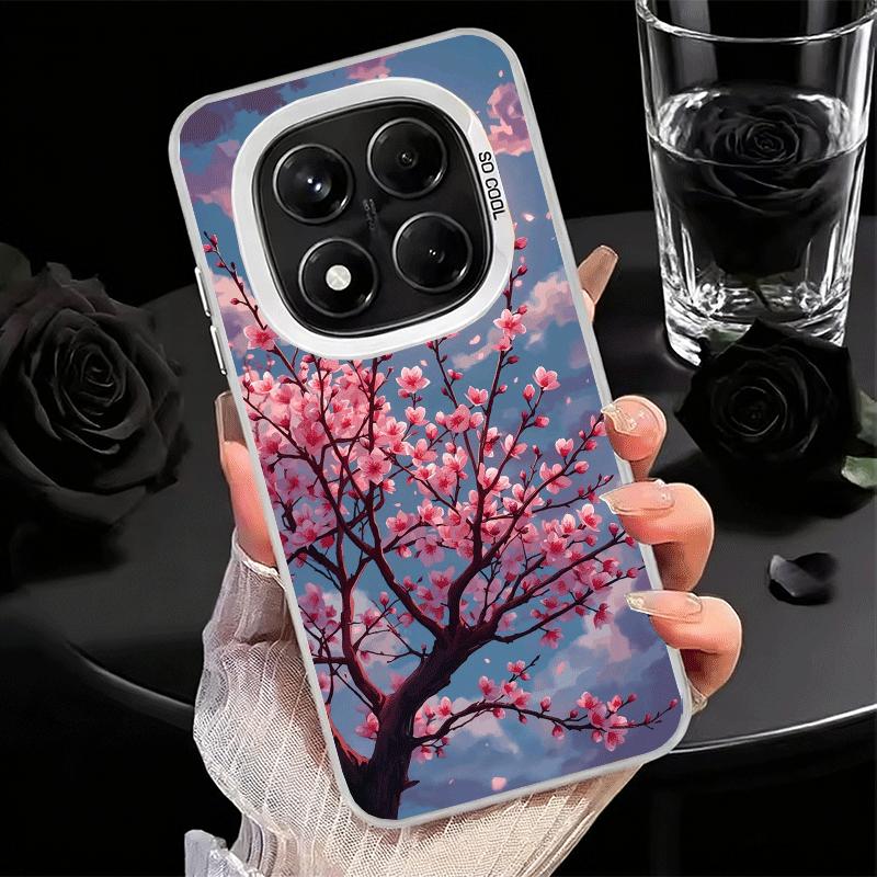 

Dreamy Night Cherry Blossom Tree Soft Phone Case for Xiaomi Redmi Note 13 14 15 Pro Plus 12S 12 11S 11 11T 10S 10 Shockproof Cov Redmi Note 10 4G