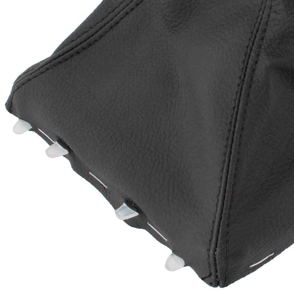 Opel Vectra C FL 05-08 6-VELOCIDADES NEGRO CUERO ECOLÓGICO pomo de palanca de cambios + fuelle de palanca de cambios + marco BLANCO 2 uds. CONJUNTO