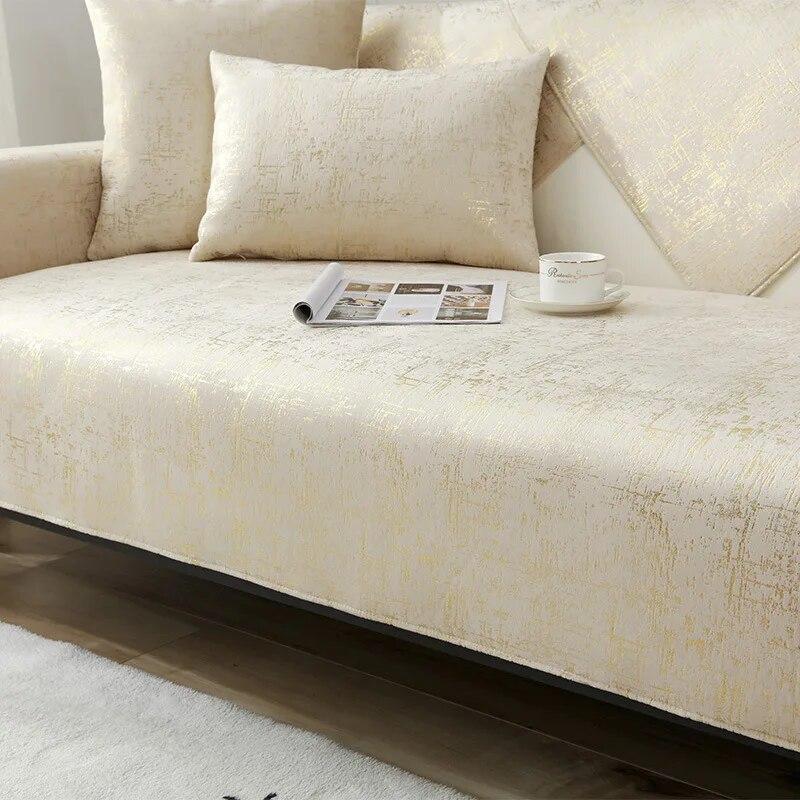 Luxuriöses, rutschfestes Sofakissen, vier Jahreszeiten, universell, verdickt, Eckcouchbezüge für Wohnzimmer, Möbelbezug, Rückenlehne, Handtuch