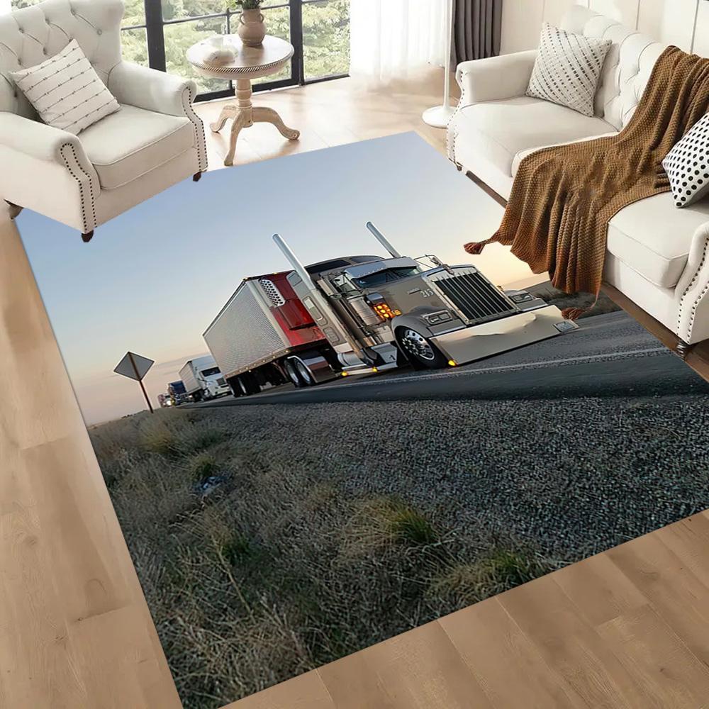 Kw Heavy Trucks Area Rug Suitable For Balcony Game Room Bedrooms Outdoor Antislip Carpet Decorate Offices Perfect Gift For Friends Family