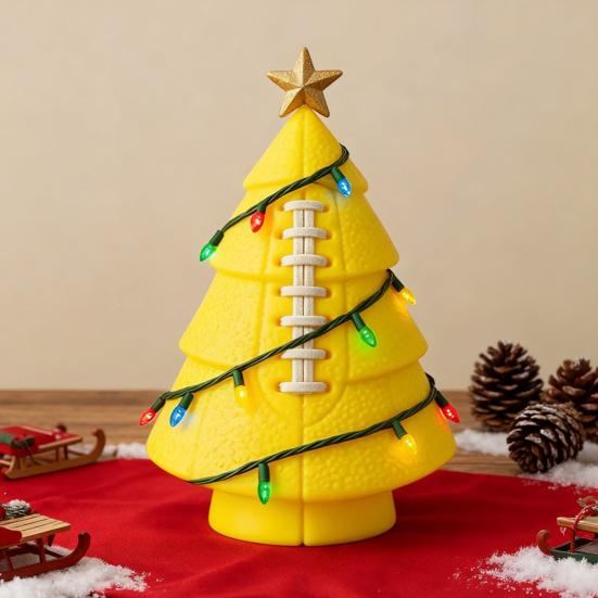 Ball Christmas Tree Ornament Fun Football Xmas Tree Decoration Basketball Tree with Golden Star