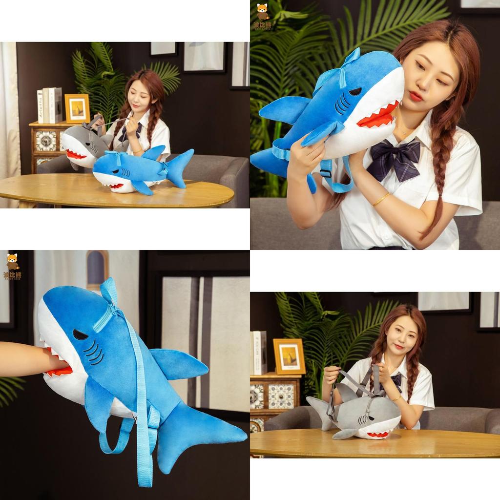 Shark Plush Backpack For Kids Soft Toy Gift For Birthday Parties