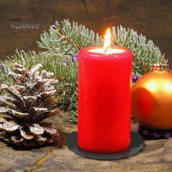 Suporturi pentru lumânări din metal galvanizat de Crăciun, 12 bucăți, decorațiuni pentru interior, tavă din fier forjat, accesorii pentru casă