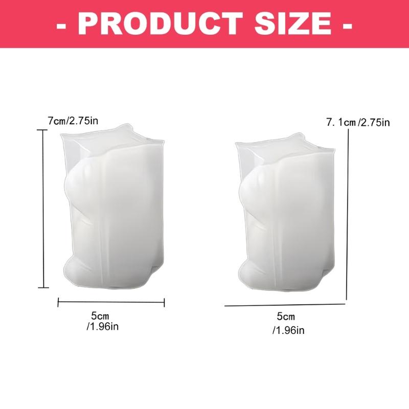 Pack of 2 Ergonomic Candle Mold Crafting Accessories Moulds Rabbits Shape for Resin Creations and Unique Gift Making