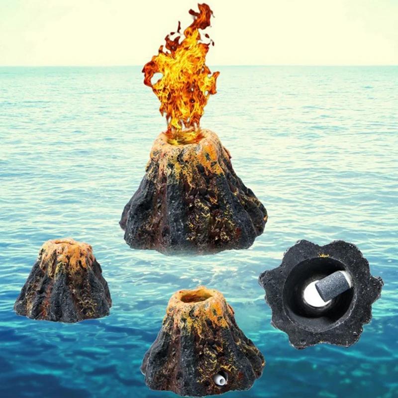 Volcanic Aquarium Stone For Decoration, Bubble Aerator For Precious Fish, ABS Volcanic Motor With Aeration Stone, 1 Piece