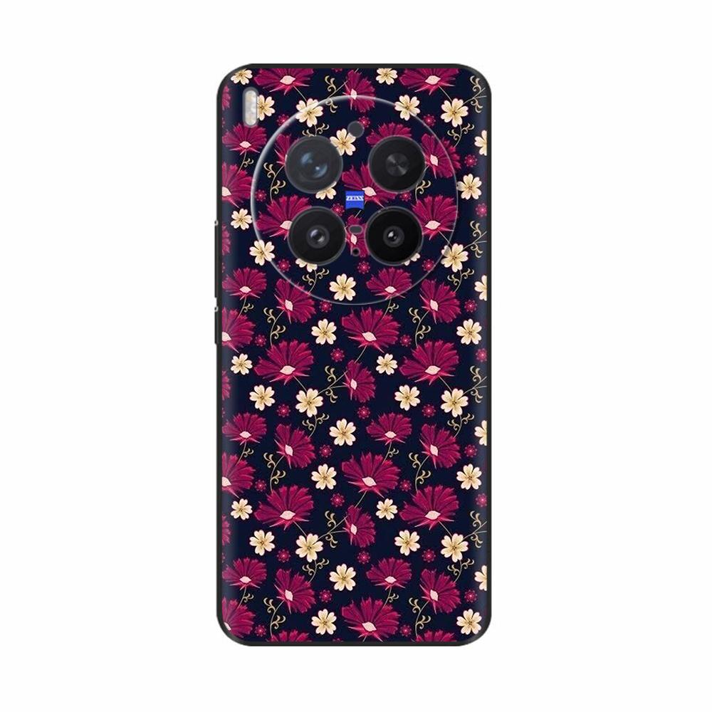 For VIVO X300 Pro Case Popular Flowers Cartoon Soft Silicone Phone Back Cover For Vivo X300 X 300 ShockProof Shell Bags Funda