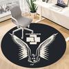 1PC RAMMSTEIN Office Round Rug, Non-slip, Soft and Durable Office Rug for Interior Decoration, Perfect for Office, Beautiful Decoration