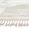 Tapis salon enfant rond doux motif étoiles blanc 130x130