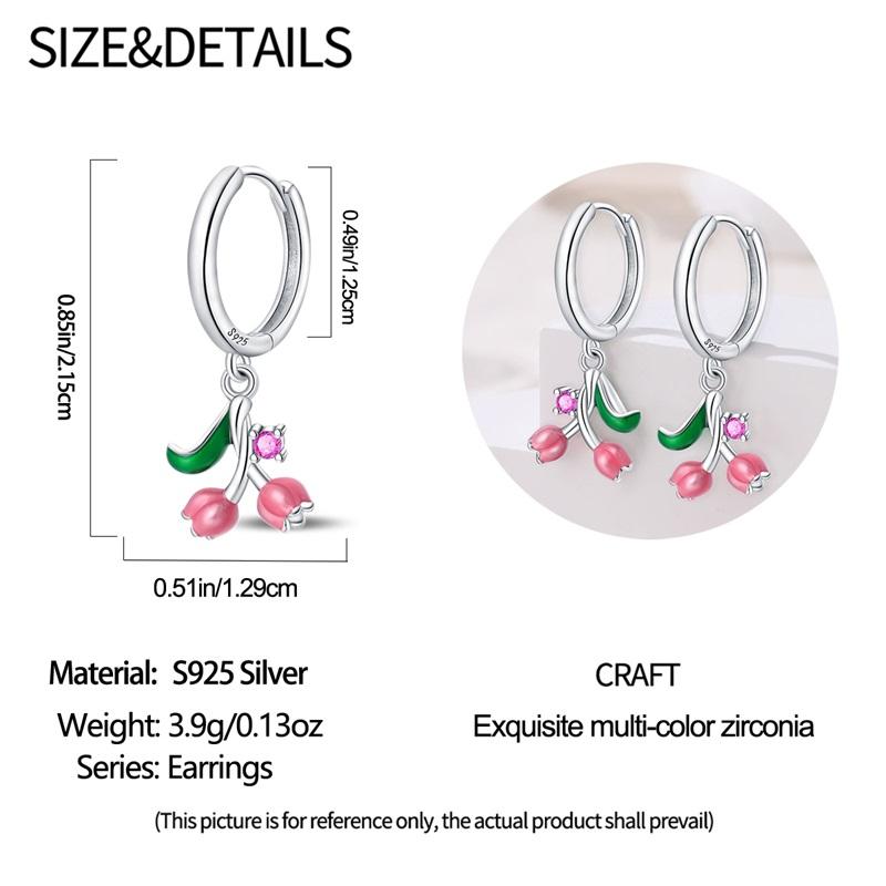 Pendientes originales de plata de ley 925 de cobre con forma de margarita y tulipán para mujer 2025 Pendientes de botón Pendientes de flor Aniversario Circonita Regalo