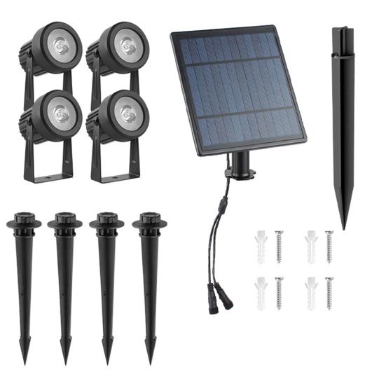 Outdoor Solar Spot Light with Stake 270-Degree Adjustable Super Bright IP65 Waterproof Auto