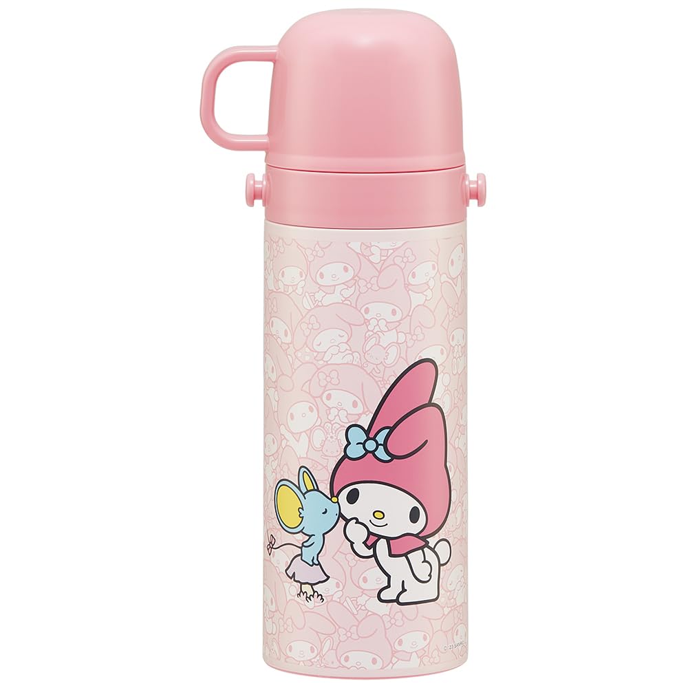 Skater Stainless Steel Water 470ml and 430ml Sanrio My Melody Lightweight and Perfect for Sports Water Bottle Children's Bottle, 2-Way, (Direct