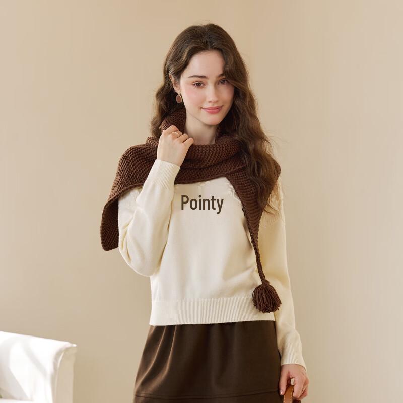 Betu Women's Floral Embroidered Crewneck Knit Sweater