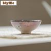 2pc/lot Powder Yin Hand-painted Winter Jasmine Teacup Retro Tea Bowl Mug Tea-tasting Personal Cup Chazhan Master Cups Craft 55ml