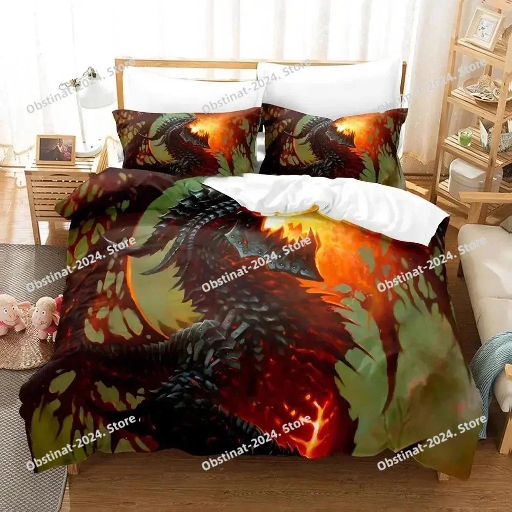 Hearthstone Heroes of Warcraft Bedding Set Printed single Comforter Quilt Duvet Cover Pillow Case 3 Pieces Sets Kids Adult Size