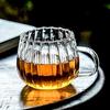 1Pc 400ml Heat-Resistant With Handle Glass Mug Breakfast Milk Cup Cute Office Home Coffee Mugs Pumpkin Pattern Drinkware