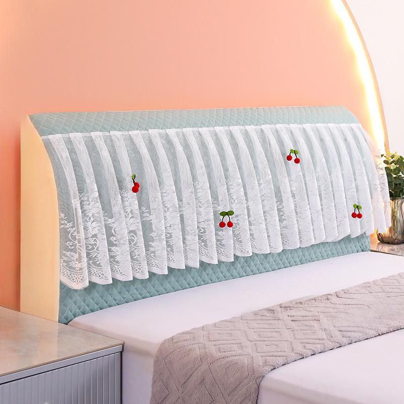 Universal Protection Princess-style Lace White Cover 2025 Thickened Headboard Covers Wooden Backrest Cover Soft Cover