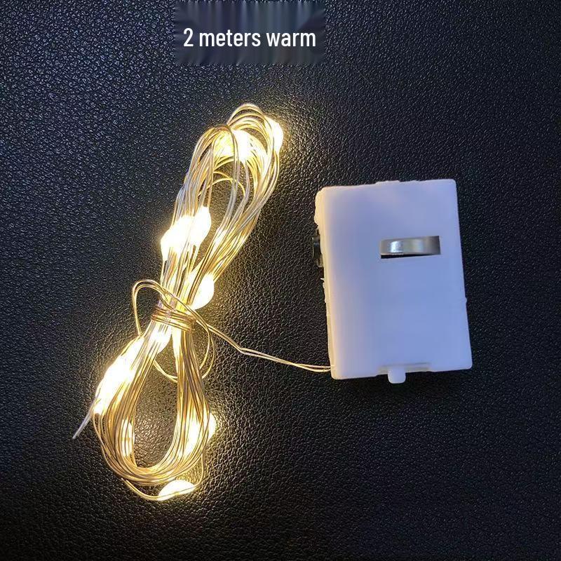 Rose Flower LED String Lights - Mini Decorative Copper Wire Lights for Christmas & Festive Glow.