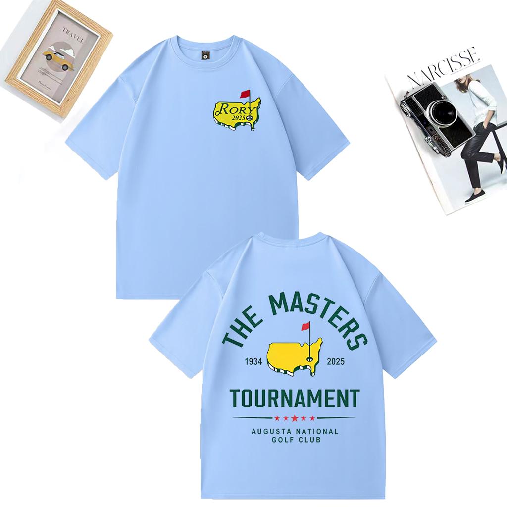 Mode T-Shirt Rory Mcllroy Masters 2025 Grafik T-Shirt Unisex DAMEN Lässig Hohe Qualität vintage Heiß Baumwolle kurzärmelige T-Shirts