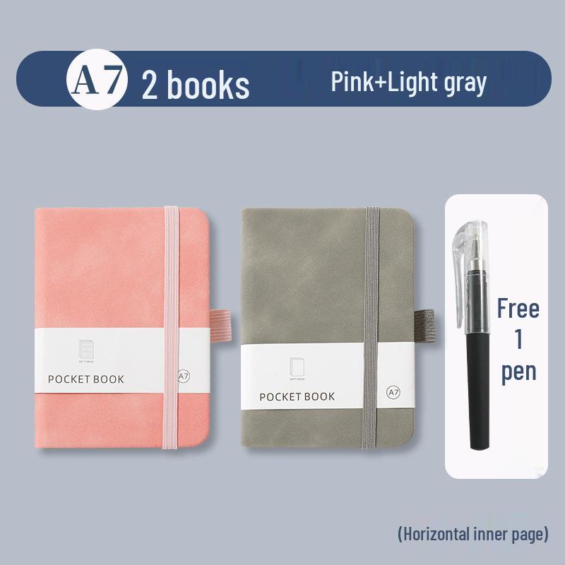 A7 Portable Leather Pocket Notebook with Elastic Band