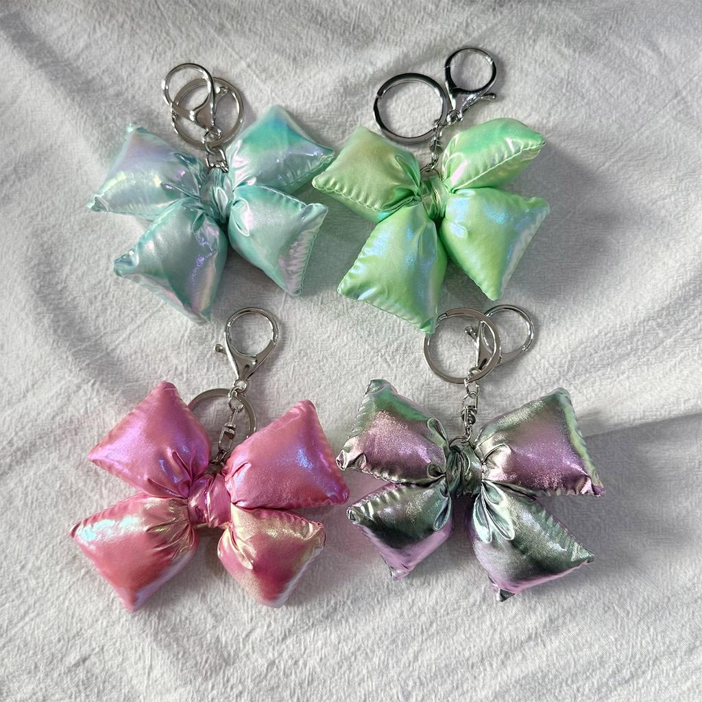 Unique Bowknot Keychain Mobile Phone Charm Chain Eye Catching Keyring Decoration Bag Pendant for Various Occasion