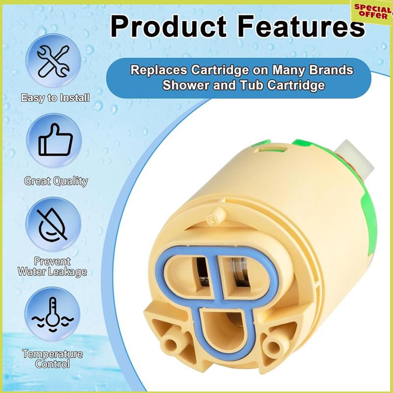 A34R JL01GJ Shower Cartridges Replacement,40Mm Faucet Cartridges Replacement,For Replaces Cartridges Tub And Shower Valve