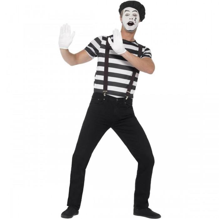 Smiffys Mens Mime Artist Costume Set