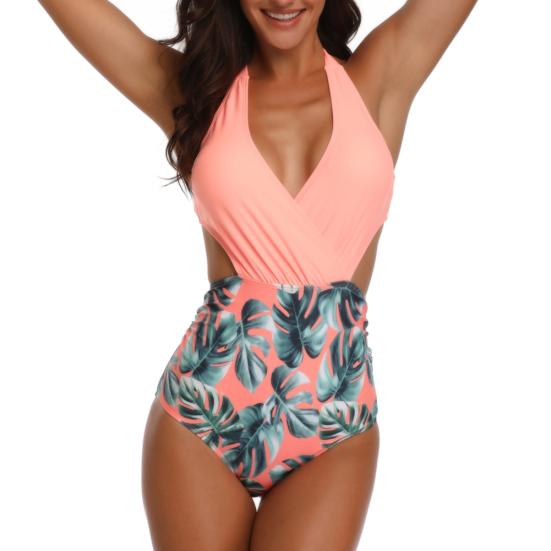 Sexy Cross Grime Ryggløs Bandasje Monokini Dame Badedrakt i ett stykke