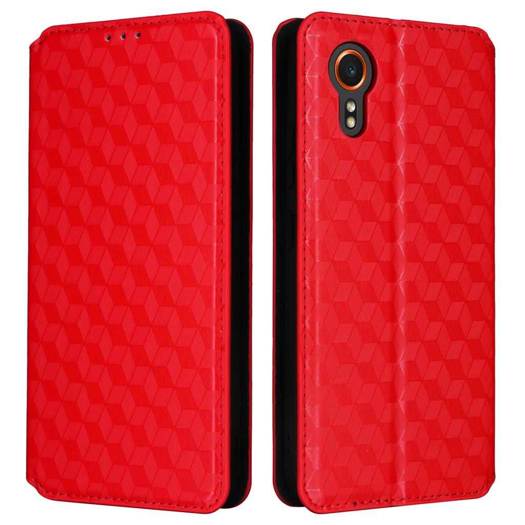 Kožené puzdro-peňaženka s potlačou Rhombus pre Samsung Galaxy Xcover7