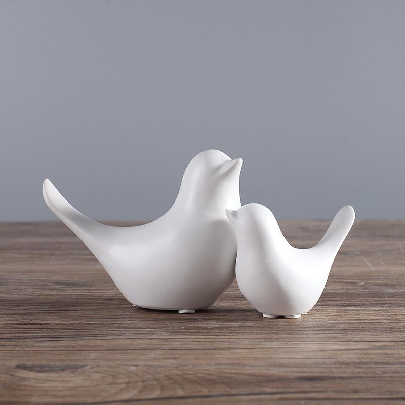 Modern Ceramic Minimalist Bird Statue Figurines Living Room And Office Ornament