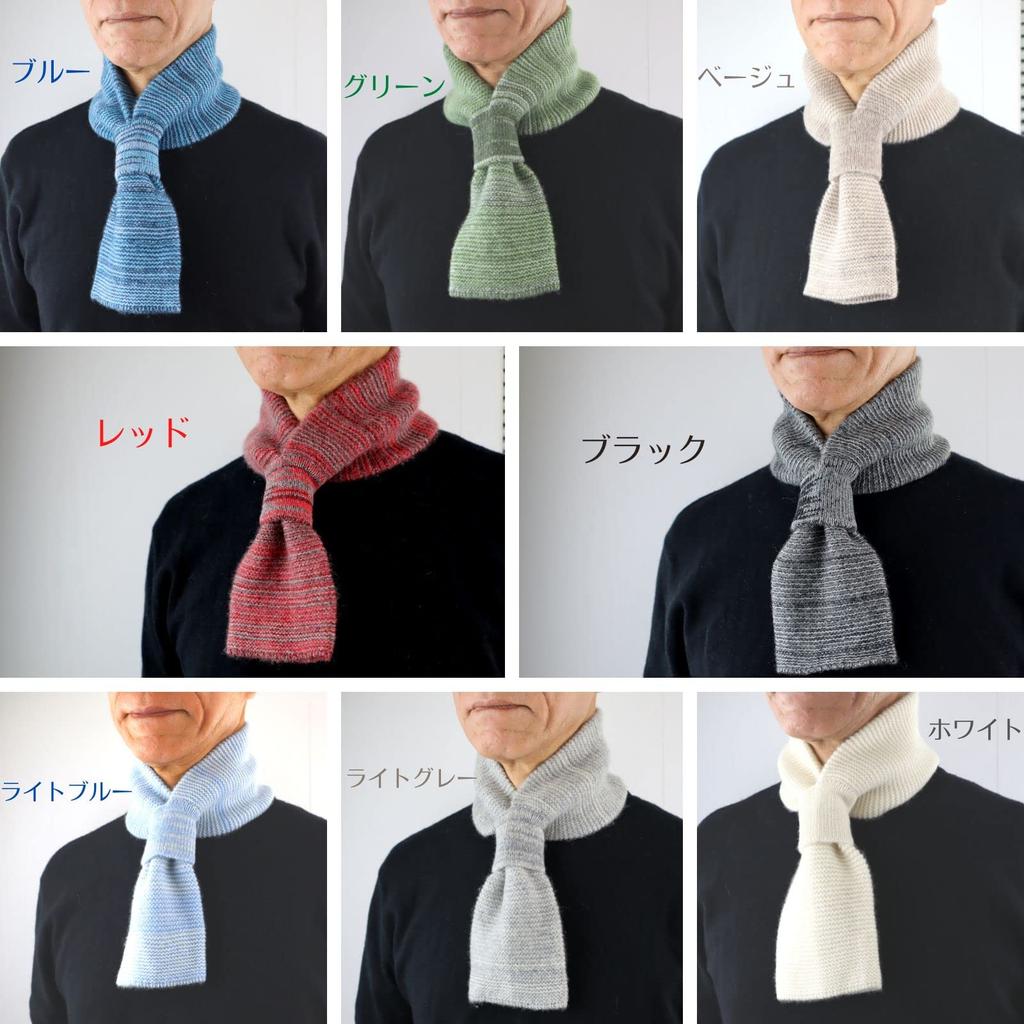 Cashmere Mini Insert Air Fluffy I.P.P. 100% Scarf, Scarf, Knit, 3-Color Mix, Gift, I.P.P. (White)