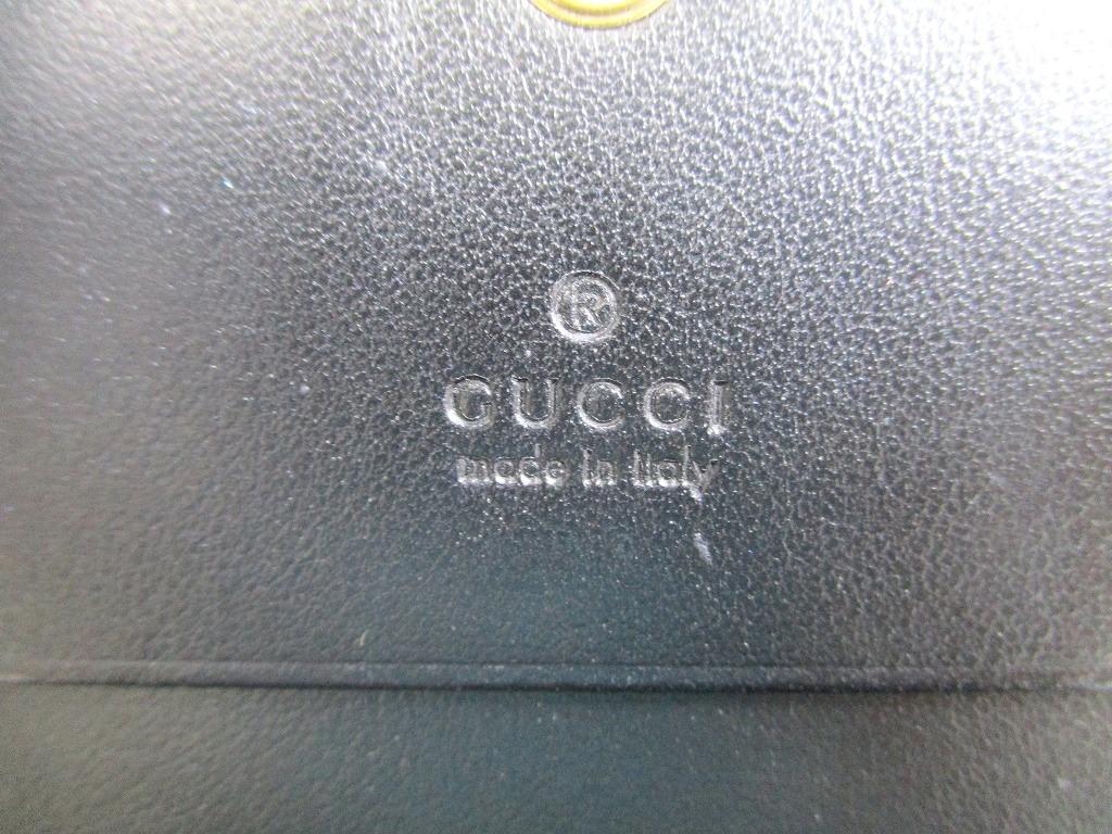 Authentic GUCCI GG Marmont Black Leather Bifold Wallet Compact Wallet #a451  Refurbished
