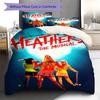 Heathers Pattern Bedding,Quilt Set Quilt Cover Pillowcase Home Birthday Gift (1 * duvet cover + 2 * pillowcase, without core)