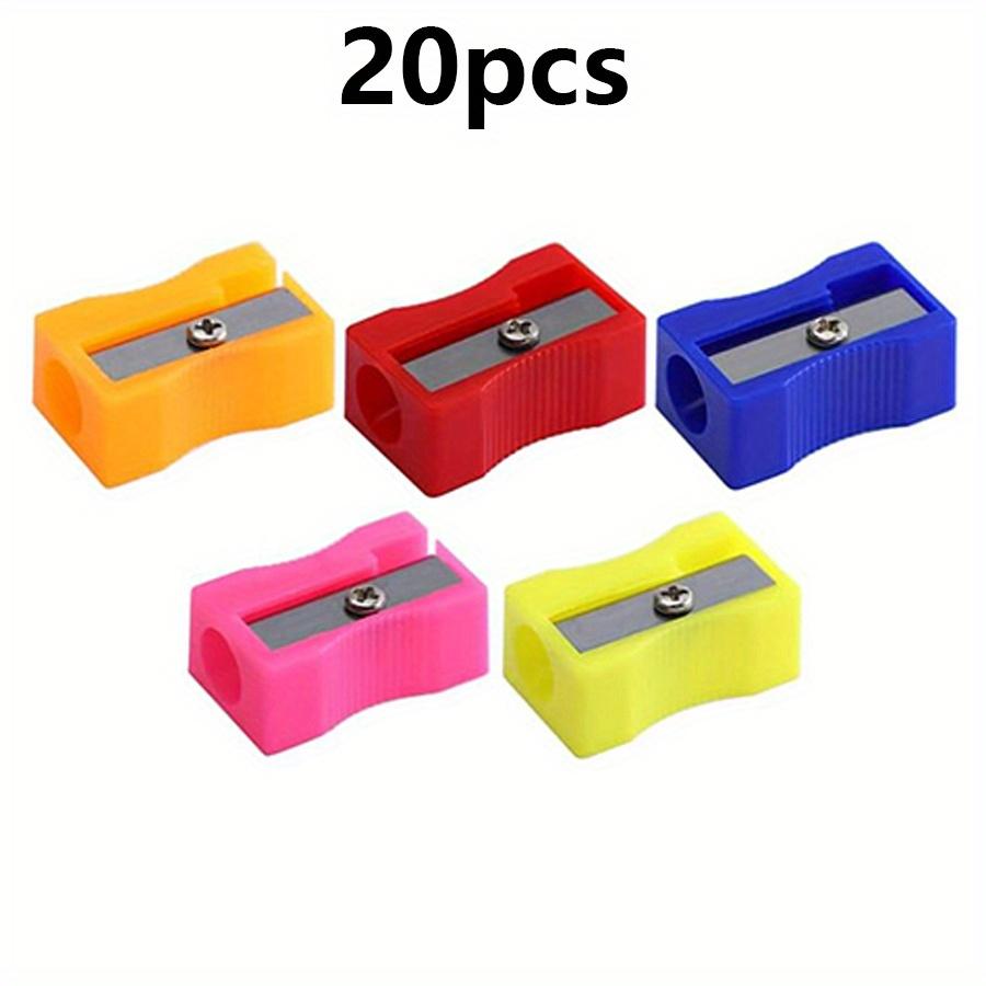5/10/20pcs Pencil Sharpeners Colorful Mini Handheld Pencil Sharpener Small Manual Pencil Sharpeners for School Classroom JXB