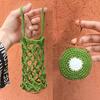 Sac en Maille Pliable Forme Fruit pour Fruits Sac de Rangement pour Petits Objets Porte-Gobelet Accessoire pour Tasse