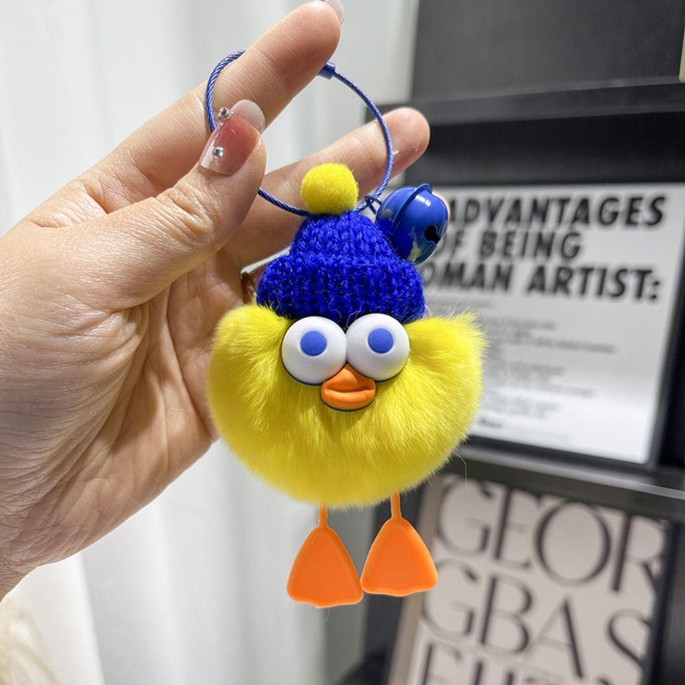 Plush Pendant Rex Rabbit Hair Ball Keychain Duckling  Durable   Bag Pendant